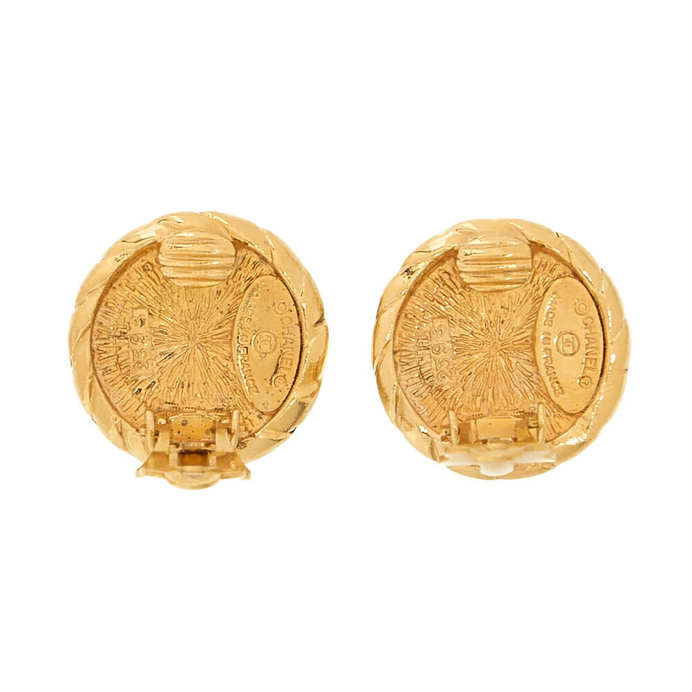 シャネル サークル ココマーク 2398 イヤリング GP ゴールドメッキ-トーン金具、中古品