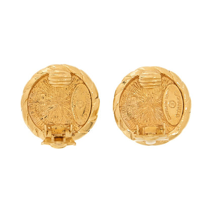 シャネル サークル ココマーク 2398 イヤリング GP ゴールドメッキ-トーン金具、中古品