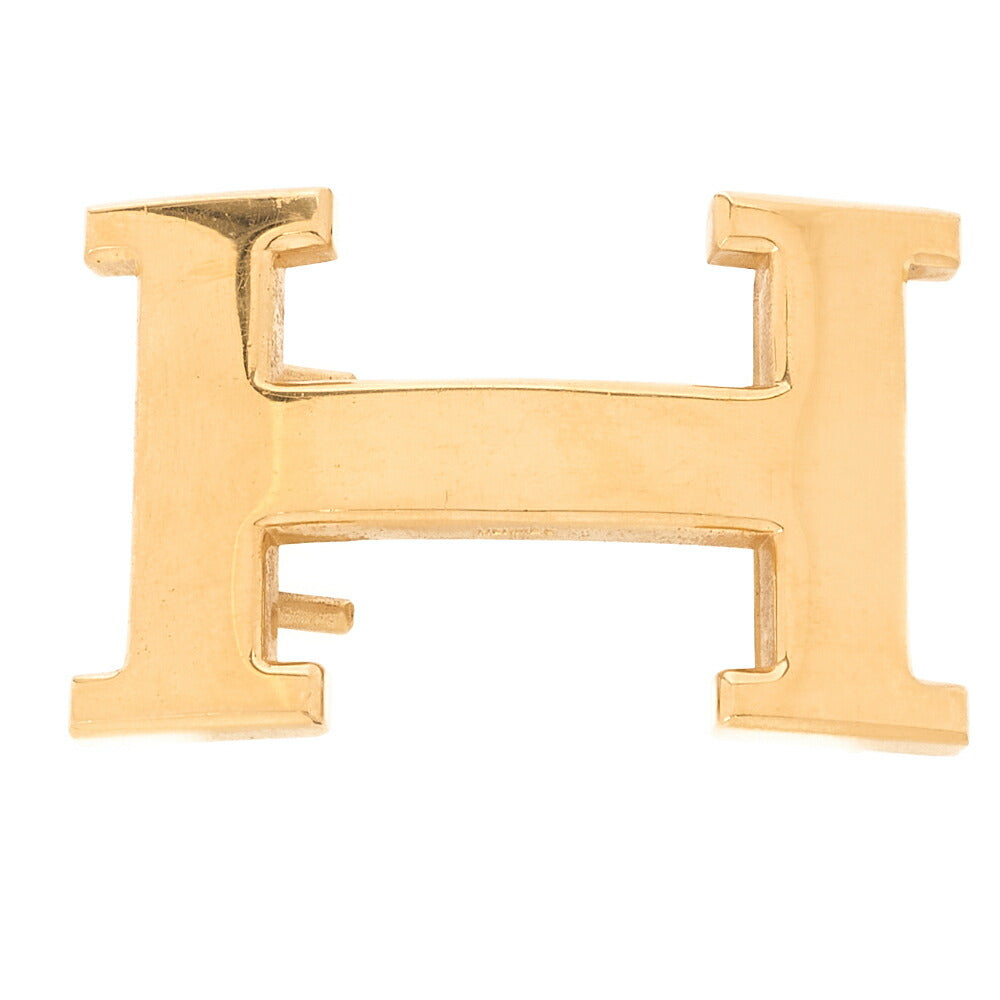 HERMES H Belt Belt 80 Box Calf Black x Rouge (Gold-Tone Hardware, Pre-Owned