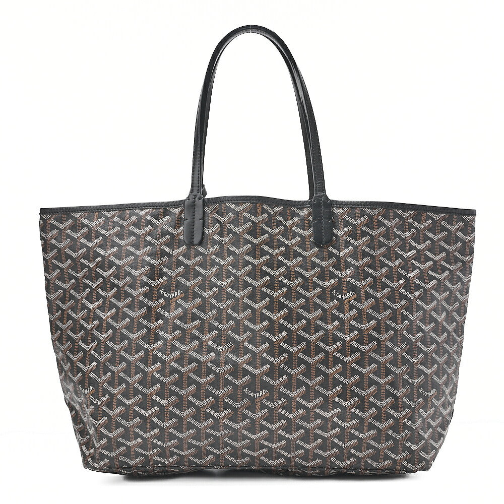 GOYARD [Goyard] Saint-Louis PM Tote Bag Coated Canvas Black Silver-Tone Hardware, Pre-Owned
