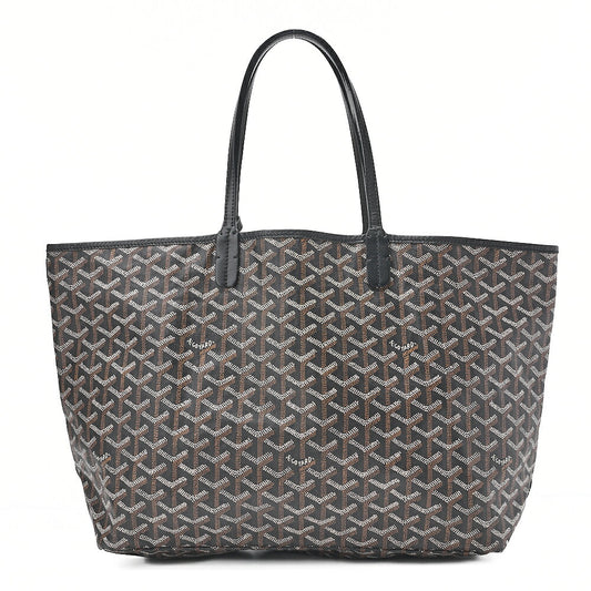 GOYARD [Goyard] Saint-Louis PM Tote Bag Coated Canvas Black Silver-Tone Hardware, Pre-Owned