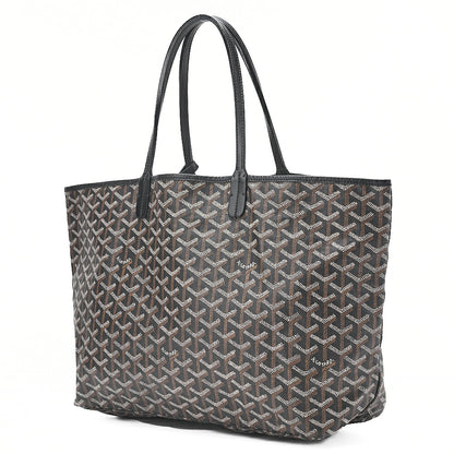 GOYARD [Goyard] Saint-Louis PM Tote Bag Coated Canvas Black Silver-Tone Hardware, Pre-Owned