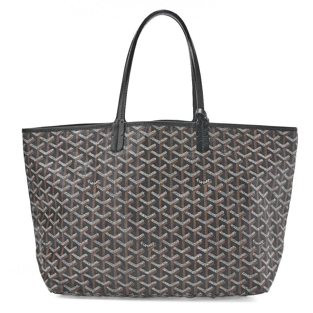 GOYARD [Goyard] Saint-Louis PM Tote Bag Coated Canvas Black Silver-Tone Hardware, Pre-Owned