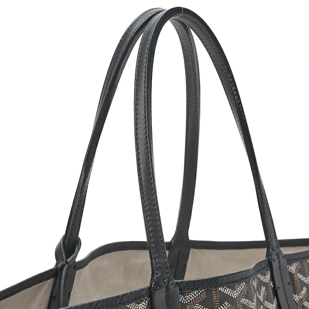 GOYARD [Goyard] Saint-Louis PM Tote Bag Coated Canvas Black Silver-Tone Hardware, Pre-Owned