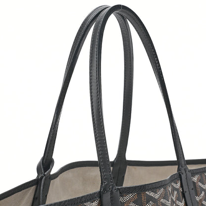 GOYARD [Goyard] Saint-Louis PM Tote Bag Coated Canvas Black Silver-Tone Hardware, Pre-Owned