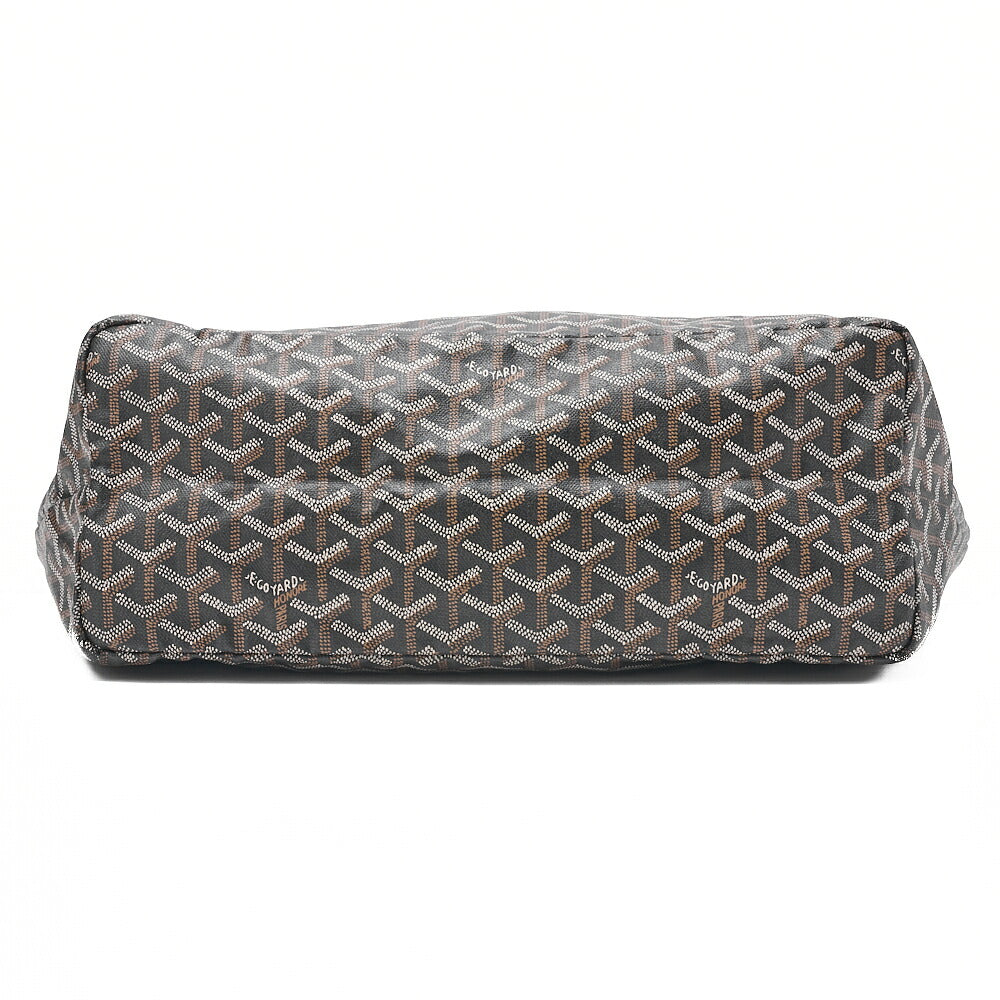 GOYARD [Goyard] Saint-Louis PM Tote Bag Coated Canvas Black Silver-Tone Hardware, Pre-Owned