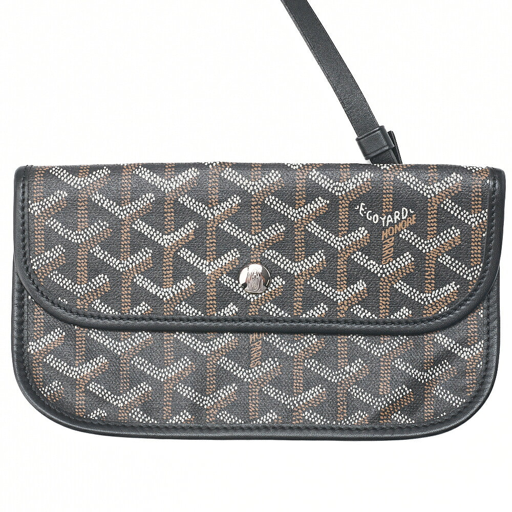 GOYARD [Goyard] Saint-Louis PM Tote Bag Coated Canvas Black Silver-Tone Hardware, Pre-Owned