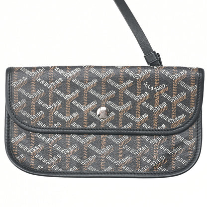 GOYARD [Goyard] Saint-Louis PM Tote Bag Coated Canvas Black Silver-Tone Hardware, Pre-Owned