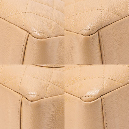 CHANEL Chanel Tote Bag Matelasse Caviar Skin Beige PST Gold-Tone Hardware, Pre-Owned
