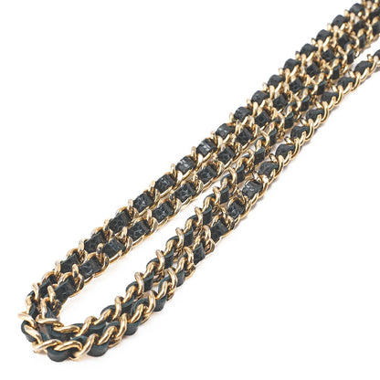 CHANEL チェーンショルダーバッグ ココマーク チェーンウォレット キャビアスキン 黒 ゴールド金具 中古品