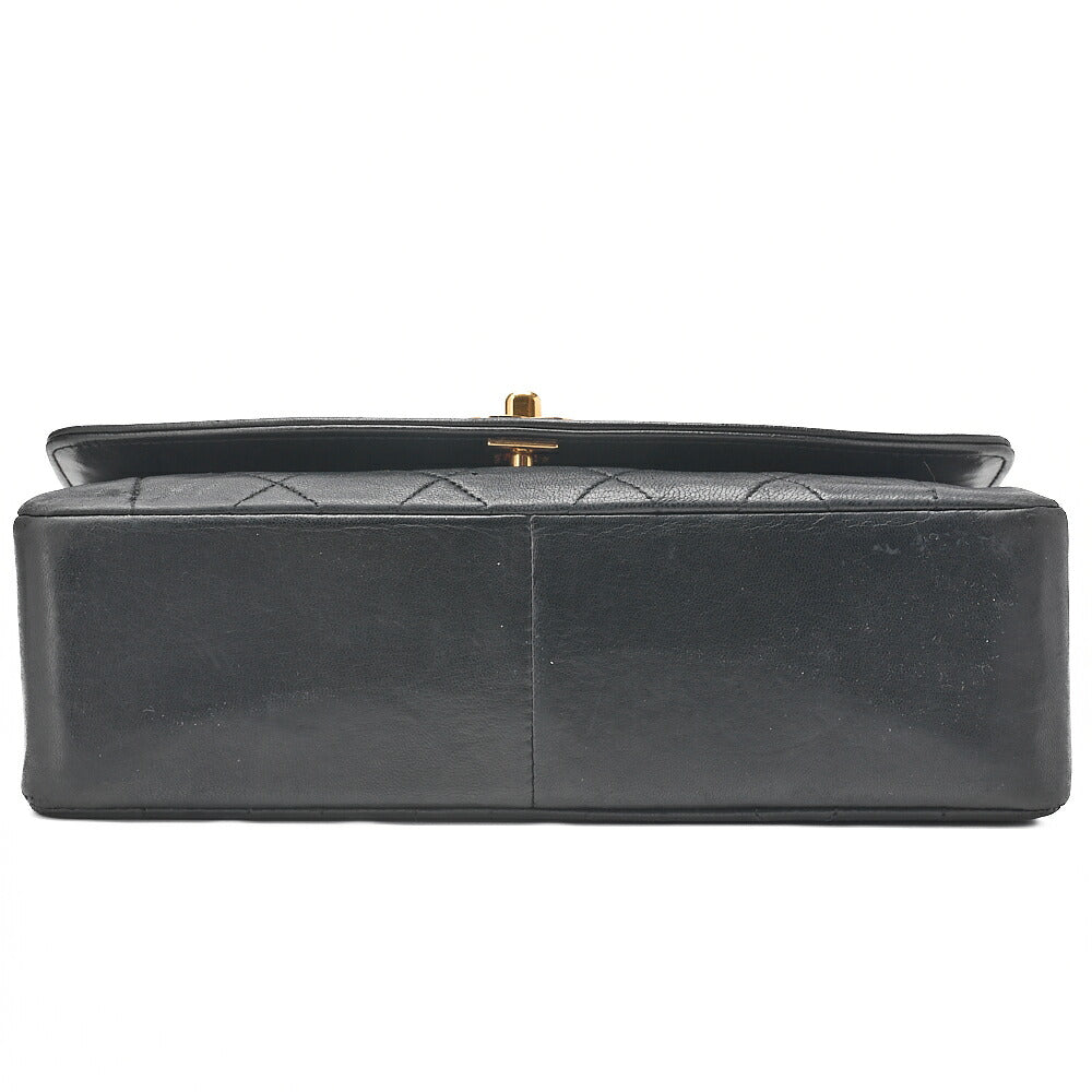 CHANEL Matelasse Diana Flap 25cm Chain Shoulder Lambskin Black Gold-Tone Hardware, Pre-Owned