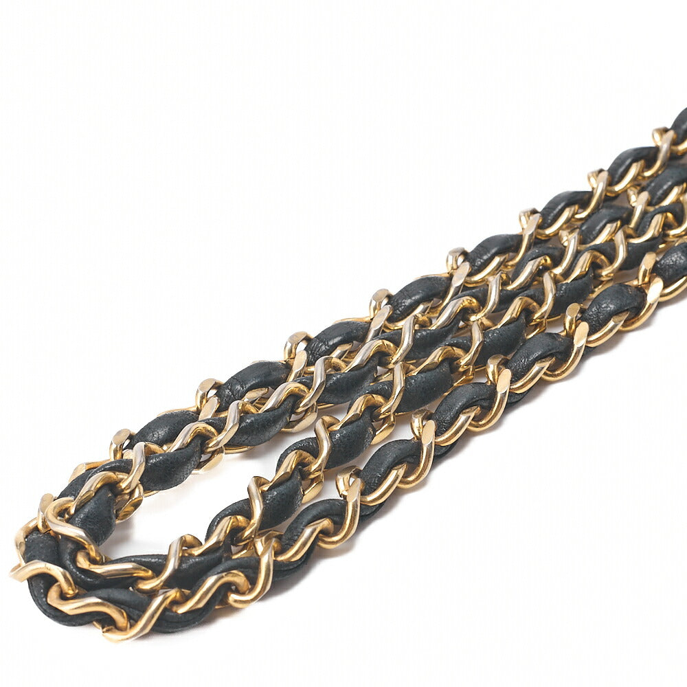 CHANEL Matelasse Diana Flap 25cm Chain Shoulder Lambskin Black Gold-Tone Hardware, Pre-Owned