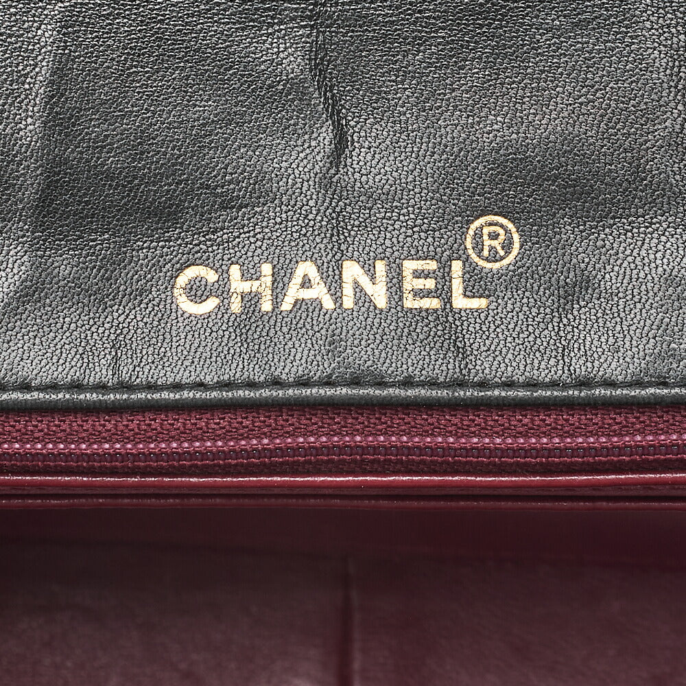 CHANEL Matelasse Diana Flap 25cm Chain Shoulder Lambskin Black Gold-Tone Hardware, Pre-Owned