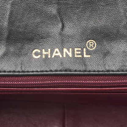CHANEL Matelasse Diana Flap 25cm Chain Shoulder Lambskin Black Gold-Tone Hardware, Pre-Owned