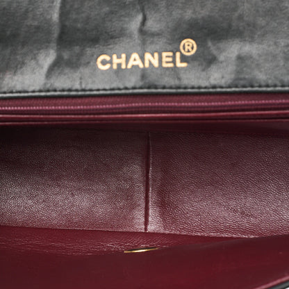 CHANEL Matelasse Diana Flap 25cm Chain Shoulder Lambskin Black Gold-Tone Hardware, Pre-Owned