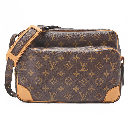 LOUIS VUITTON Louis Vuitton Shoulder Back Monogram Nile M45244 Brown Gold-Tone Hardware, Pre-Owned