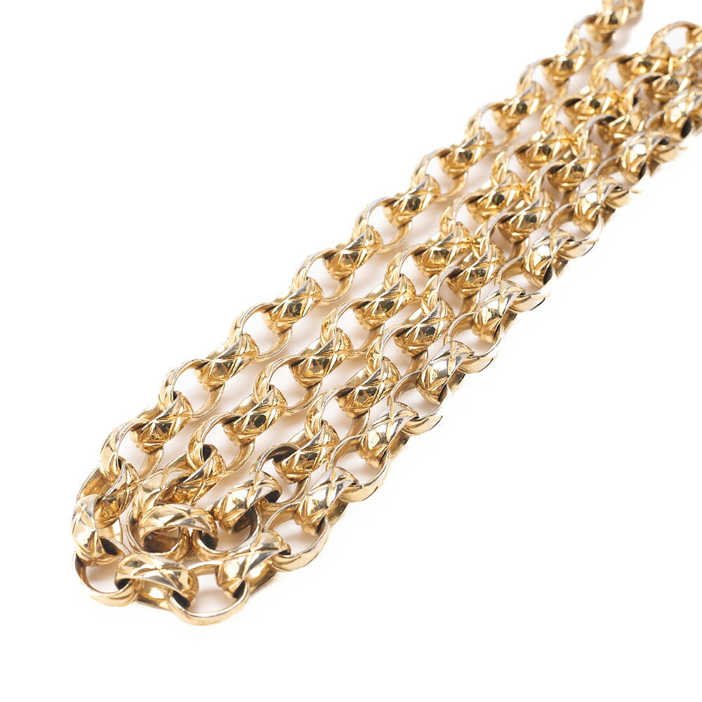 CHANEL Matelasse Coco Mark Turnlock Single Bijou Chain Shoulder Lambskin Beige Gold-Tone Hardware, Pre-Owned