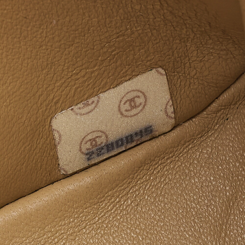 CHANEL Matelasse Coco Mark Turnlock Single Bijou Chain Shoulder Lambskin Beige Gold-Tone Hardware, Pre-Owned