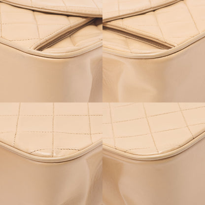 CHANEL Matelasse Coco Mark Turnlock Single Bijou Chain Shoulder Lambskin Beige Gold-Tone Hardware, Pre-Owned