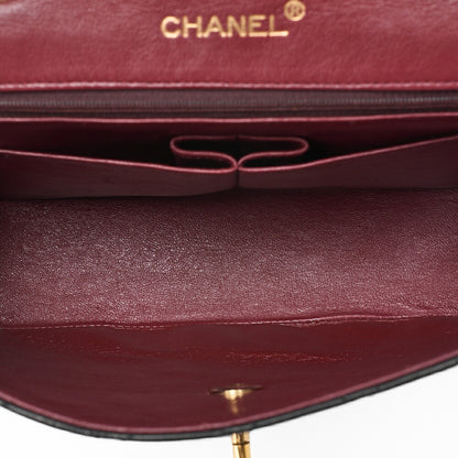 CHANEL Matelasse Turnlock Design Flap Chain Shoulder Bag Lambskin Black Gold-Tone Hardware, Pre-Owned