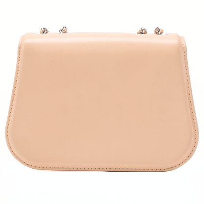 CHANEL Lambskin Turnlock Full Flap Luxury Line Chain Shoulder Beige Silver-Tone Hardware, Pre-Owned