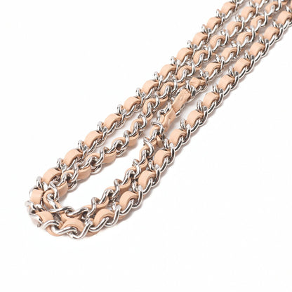 CHANEL Lambskin Turnlock Full Flap Luxury Line Chain Shoulder Beige Silver-Tone Hardware, Pre-Owned