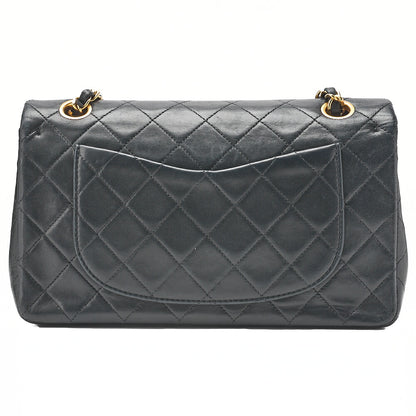 CHANEL Matlassse Double Flap 23cm Chain Shoulder Lambskin Black Gold-Tone Hardware, Pre-Owned