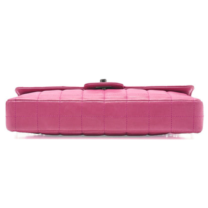 CHANEL Chanel Chocolate Bar Single Pull Chain Shoulder Lambskin Pink Silver-Tone Hardware, Pre-Owned
