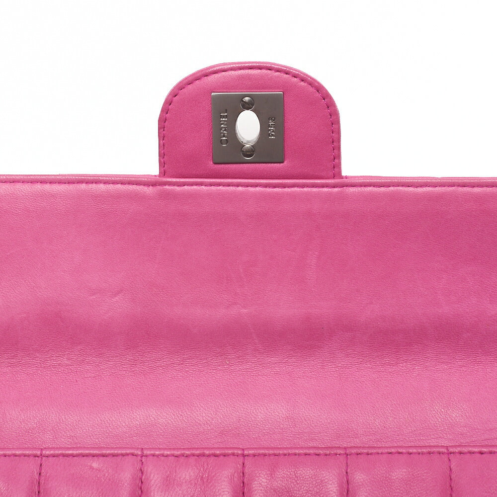 CHANEL Chanel Chocolate Bar Single Pull Chain Shoulder Lambskin Pink Silver-Tone Hardware, Pre-Owned
