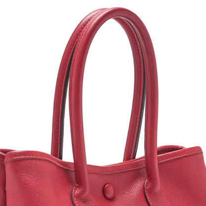 HERMES Garden Party TTPM Swift Rouge Tote Bag Rouge Silver-Tone Hardware, Pre-Owned