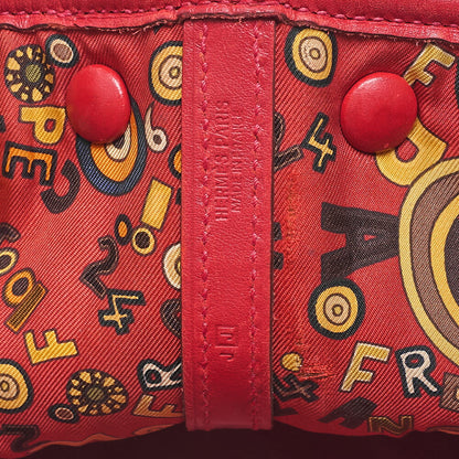 HERMES Garden Party TTPM Swift Rouge Tote Bag Rouge Silver-Tone Hardware, Pre-Owned