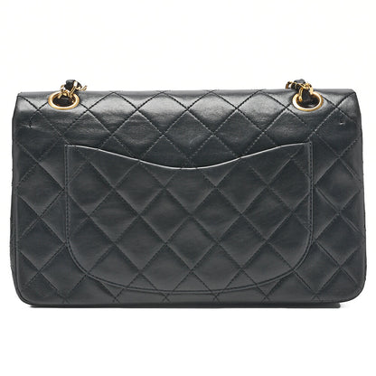CHANEL Matlassse Double Flap 23cm Chain Shoulder Lambskin Black Gold-Tone Hardware, Pre-Owned