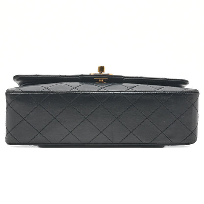 CHANEL Matlassse Double Flap 23cm Chain Shoulder Lambskin Black Gold-Tone Hardware, Pre-Owned