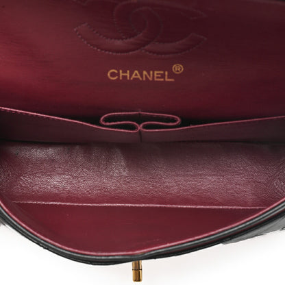 CHANEL Matlassse Double Flap 23cm Chain Shoulder Lambskin Black Gold-Tone Hardware, Pre-Owned