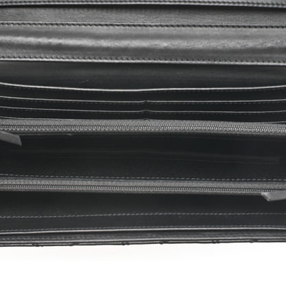 CHANEL Lambskin Matelasse Ultra Stitch Single Chain Wallet Black Silver-Tone Hardware, Pre-Owned