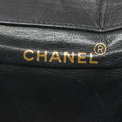 CHANEL Matlasse W Turnlock Chain Backpack Lambskin Black Gold-Tone Hardware, Pre-Owned