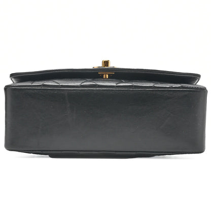 CHANEL Matlasse Diana Flap 22cm Chain Shoulder Lambskin Black Gold-Tone Hardware, Pre-Owned