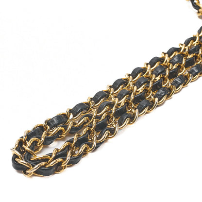 CHANEL Matlasse Diana Flap 22cm Chain Shoulder Lambskin Black Gold-Tone Hardware, Pre-Owned