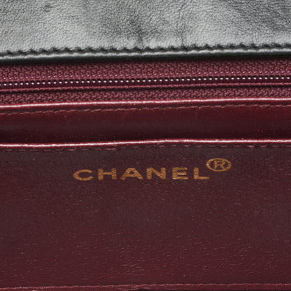 CHANEL Matlasse Diana Flap 22cm Chain Shoulder Lambskin Black Gold-Tone Hardware, Pre-Owned