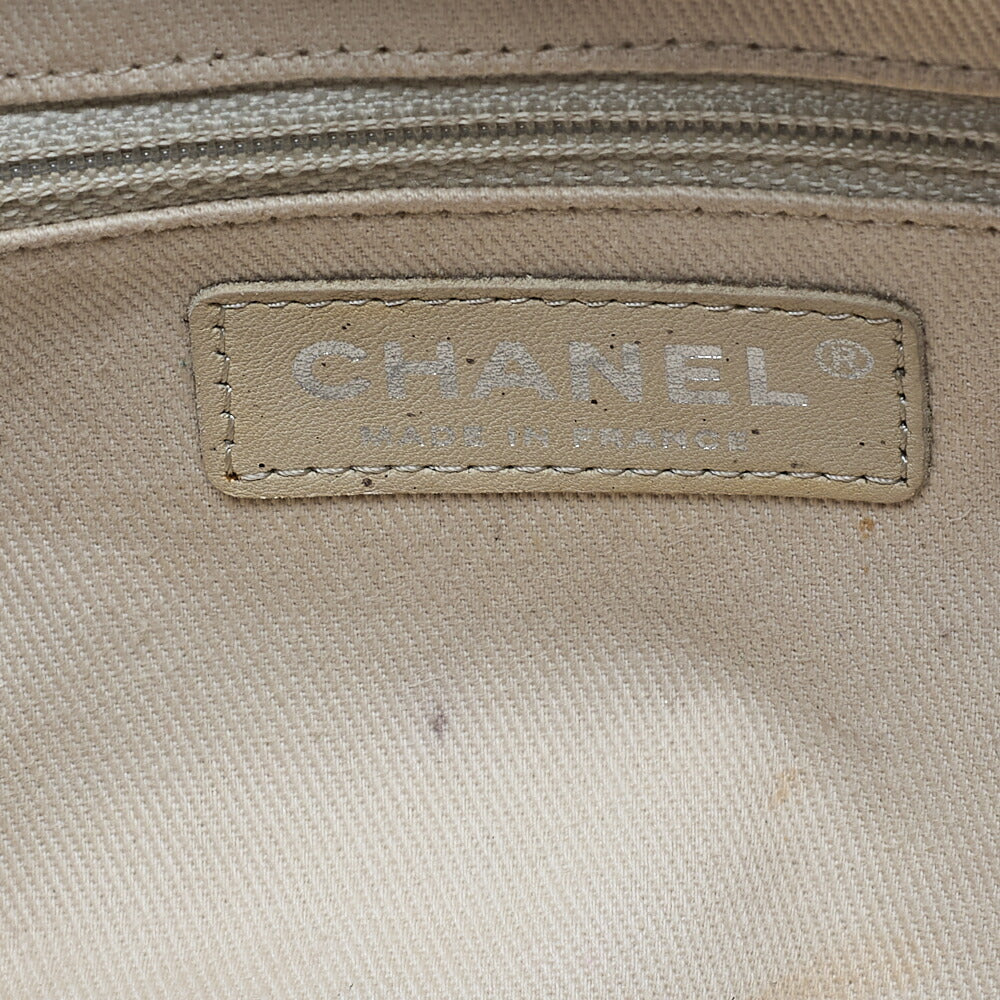 CHANEL キャビアスキン ココマーク チェーン トートバッグ ブラック シルバー金具 中古品