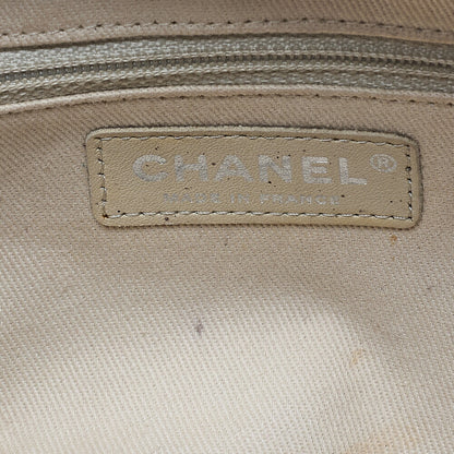 CHANEL キャビアスキン ココマーク チェーン トートバッグ ブラック シルバー金具 中古品