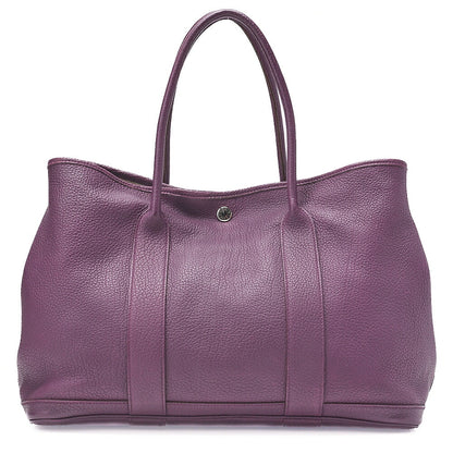 HERMES Garden Party PM Tote Bag Negonda Purple Silver-Tone Hardware, Pre-Owned