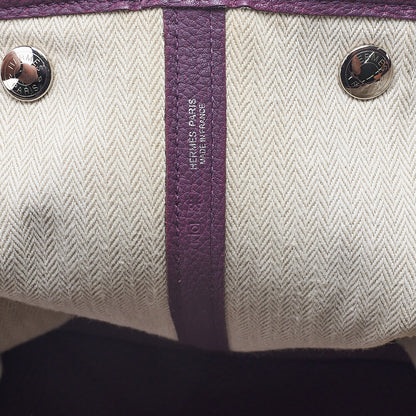 HERMES Garden Party PM Tote Bag Negonda Purple Silver-Tone Hardware, Pre-Owned