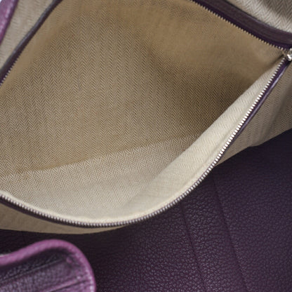 HERMES Garden Party PM Tote Bag Negonda Purple Silver-Tone Hardware, Pre-Owned