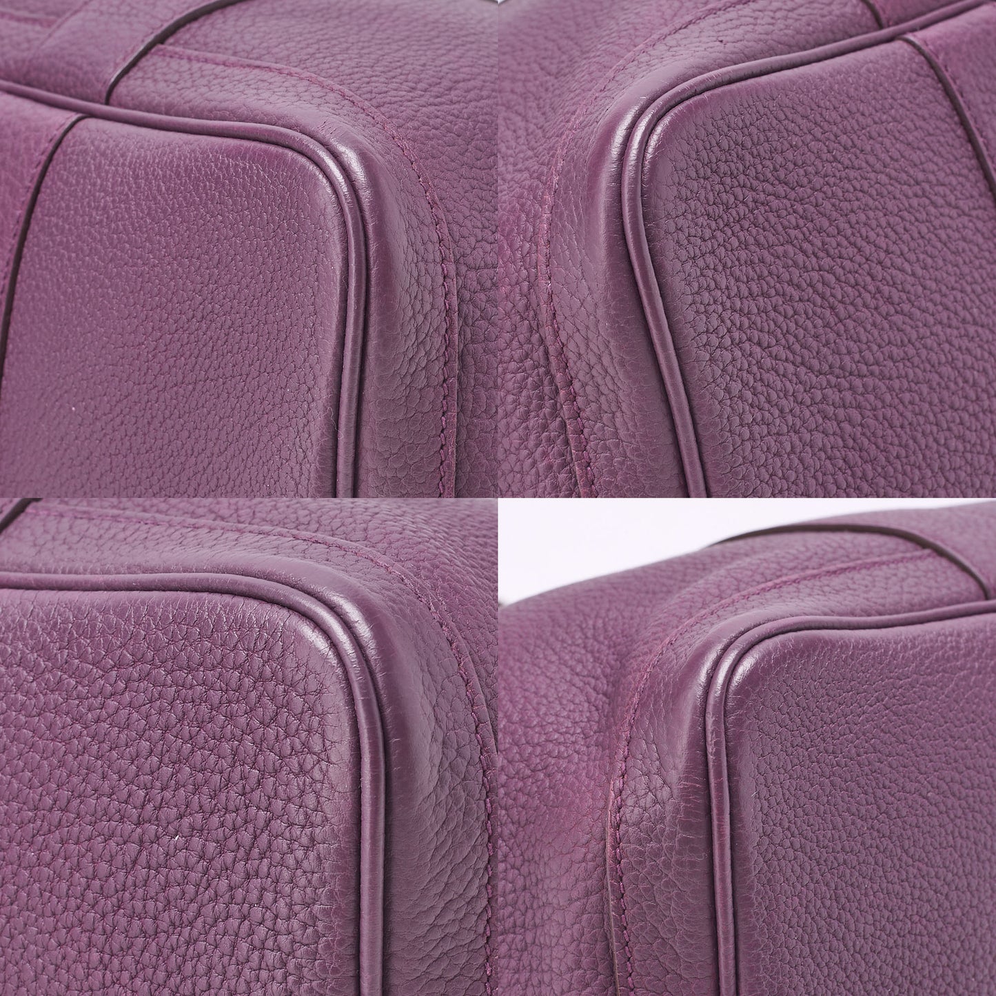 HERMES Garden Party PM Tote Bag Negonda Purple Silver-Tone Hardware, Pre-Owned