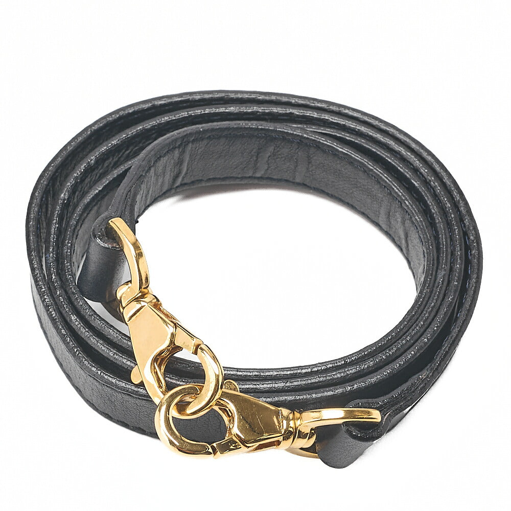 BOTTEGA VENETA ボッテガ ラムスキン イントレチャート マウス 2WAY ハンドバッグ 黒 ゴールド金具 中古