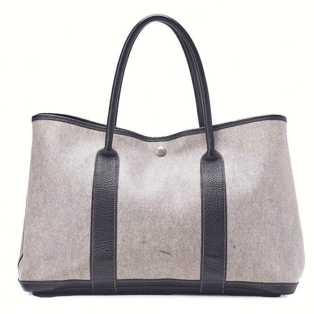 HERMES Garden Party PM Tote Bag to Toy Ash (Coated) Gray Silver-Tone Hardware, Pre-Owned