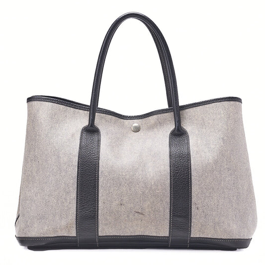 HERMES Garden Party PM Tote Bag to Toy Ash (Coated) Gray Silver-Tone Hardware, Pre-Owned