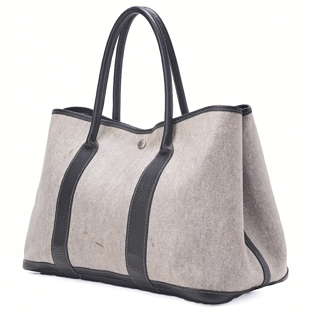 HERMES Garden Party PM Tote Bag to Toy Ash (Coated) Gray Silver-Tone Hardware, Pre-Owned