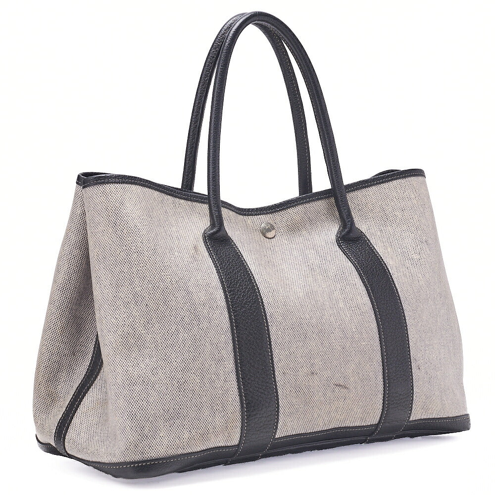 HERMES Garden Party PM Tote Bag to Toy Ash (Coated) Gray Silver-Tone Hardware, Pre-Owned